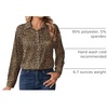 Zeagoo Womens Tops Long Sleeve Satin Silk Button Down Shirts Dressy Blouses(Leopard)