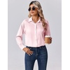 Zeagoo Womens Tops Long Sleeve Satin Silk Button Down Shirts Dressy Blouses(Light Pink)