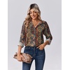 Zeagoo Womens Tops Long Sleeve Satin Silk Button Down Shirts Dressy Blouses(Multicolor 721)