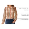 Zeagoo Womens Tops Long Sleeve Satin Silk Button Down Shirts Dressy Blouses(Stripes 720)
