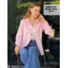 Zeagoo Women’s Wrinkle Free Button Down Shirts Long Sleeve Business Tops(Pink)