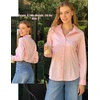 Zeagoo Women’s Wrinkle Free Button Down Shirts Long Sleeve Business Tops(Pink)