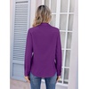 Zeagoo Women’s Wrinkle Free Button Down Shirts Long Sleeve Business Tops(Purple)