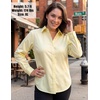 Zeagoo Women’s Wrinkle Free Button Down Shirts Long Sleeve Business Tops(Yellow)