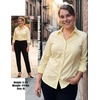 Zeagoo Women’s Wrinkle Free Button Down Shirts Long Sleeve Business Tops(Yellow)
