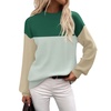 Zeagoo Sweaters for Women Fall Fashion 2025 Trendy Long Sleeve Turtleneck Pullover Lantern Knit Sweater Tops(Blue Green)