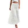 Zeagoo Women’s Long Maxi Skirts Tiered Elastic High Waist Boho Double Layered Print A-Line Casual Midi Dress(Pattern 3)
