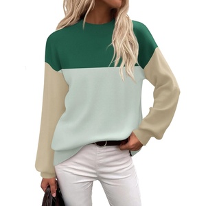Zeagoo Sweaters for Women Fall Fashion 2025 Trendy Long Sleeve Turtleneck Pullover Lantern Knit Sweater Tops(Blue Green)