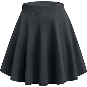 Zeagoo Women’s Skirt Basic Mini Skater Skirt 2026 Summer Skirts Stretchable High Waist A-Line Party Club Skirts(Dark Grey)