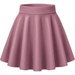 Zeagoo Women’s Skirt Basic Mini Skater Skirt 2026 Summer Skirts Stretchable High Waist A-Line Party Club Skirts(Dusty Mauve)
