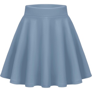 Zeagoo Women’s Skirt Basic Mini Skater Skirt 2026 Summer Skirts Stretchable High Waist A-Line Party Club Skirts(Light Blue)