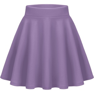 Zeagoo Women’s Skirt Basic Mini Skater Skirt 2026 Summer Skirts Stretchable High Waist A-Line Party Club Skirts(Lilac Purple)