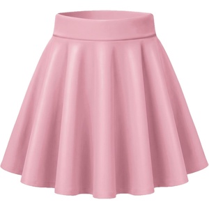Zeagoo Women’s Skirt Basic Mini Skater Skirt 2026 Summer Skirts Stretchable High Waist A-Line Party Club Skirts(Pink)