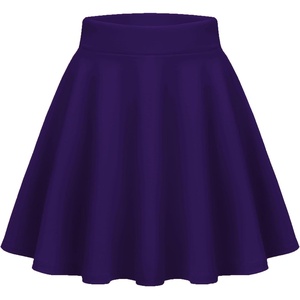 Zeagoo Women’s Skirt Basic Mini Skater Skirt 2026 Summer Skirts Stretchable High Waist A-Line Party Club Skirts(Purple)
