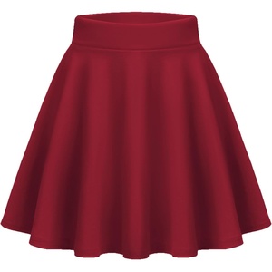 Zeagoo Women’s Skirt Basic Mini Skater Skirt 2026 Summer Skirts Stretchable High Waist A-Line Party Club Skirts(Red)