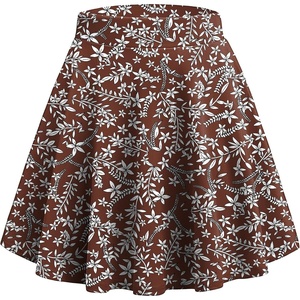 Zeagoo Women’s Skirt Basic Mini Skater Skirt 2026 Summer Skirts Stretchable High Waist A-Line Party Club Skirts(Red Floral)