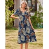 Zeagoo Summer Dresses for Women 2026 Casual Short Sleeve Aline Midi Dress with Pocket Flowy Pleated Tshirt Beach Sundress(Mz931)