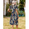 Zeagoo Summer Dresses for Women 2026 Casual Short Sleeve Aline Midi Dress with Pocket Flowy Pleated Tshirt Beach Sundress(Mz931)