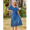 Zeagoo Summer Dresses for Women 2026 Casual Short Sleeve Aline Midi Dress with Pocket Flowy Pleated Tshirt Beach Sundress(Mz937)