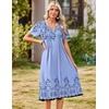 Zeagoo Summer Dresses for Women 2026 Casual Short Sleeve Aline Midi Dress with Pocket Flowy Pleated Tshirt Beach Sundress(Sf166)