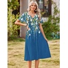 Zeagoo Summer Dresses for Women 2026 Casual Short Sleeve Aline Midi Dress with Pocket Flowy Pleated Tshirt Beach Sundress(Sf223)