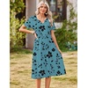 Zeagoo Summer Dresses for Women 2026 Casual Short Sleeve Aline Midi Dress with Pocket Flowy Pleated Tshirt Beach Sundress(Sf237)