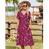 Zeagoo Summer Dresses for Women 2026 Casual Short Sleeve Aline Midi Dress with Pocket Flowy Pleated Tshirt Beach Sundress(Sf243)