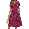 Zeagoo Summer Dresses for Women 2026 Casual Short Sleeve Aline Midi Dress with Pocket Flowy Pleated Tshirt Beach Sundress(Sf243)