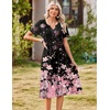 Zeagoo Summer Dresses for Women 2026 Casual Short Sleeve Aline Midi Dress with Pocket Flowy Pleated Tshirt Beach Sundress(Sf31)