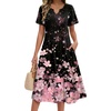 Zeagoo Summer Dresses for Women 2026 Casual Short Sleeve Aline Midi Dress with Pocket Flowy Pleated Tshirt Beach Sundress(Sf31)