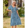 Zeagoo Summer Dresses for Women 2026 Casual Short Sleeve Aline Midi Dress with Pocket Flowy Pleated Tshirt Beach Sundress(Sp111)