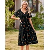 Zeagoo Summer Dresses for Women 2026 Casual Short Sleeve Aline Midi Dress with Pocket Flowy Pleated Tshirt Beach Sundress(Wf100)