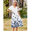 Zeagoo Summer Dresses for Women 2026 Casual Short Sleeve Aline Midi Dress with Pocket Flowy Pleated Tshirt Beach Sundress(Wf118)
