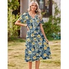 Zeagoo Summer Dresses for Women 2026 Casual Short Sleeve Aline Midi Dress with Pocket Flowy Pleated Tshirt Beach Sundress(Wf139)