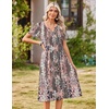 Zeagoo Summer Dresses for Women 2026 Casual Short Sleeve Aline Midi Dress with Pocket Flowy Pleated Tshirt Beach Sundress(Xh265)