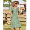 Zeagoo Summer Dresses for Women 2026 Casual Short Sleeve Aline Midi Dress with Pocket Flowy Pleated Tshirt Beach Sundress(Xh534)