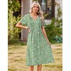 Zeagoo Summer Dresses for Women 2026 Casual Short Sleeve Aline Midi Dress with Pocket Flowy Pleated Tshirt Beach Sundress(Xh534)