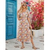 Zeagoo Summer Dresses for Women 2026 Maxi Dresses Vacation Sundress Short Sleeve Casual Sundresses Split Dress with Pockets(01 Colorful)