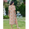 Zeagoo Summer Dresses for Women 2026 Maxi Dresses Vacation Sundress Short Sleeve Casual Sundresses Split Dress with Pockets(01 Colorful)
