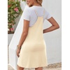 Zeagoo Women Summer Dresses Casual Beach Vacation Dress Spaghetti Strap Sundress Sleeveless Mini Short Dress with Pockets(Beige)