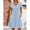 Zeagoo Women’s Casual A-Line Dresses with Pockets Summer Floral Tshirt Dress Short Sleeve Mini Dress Flowy Sundresses(Jh531)