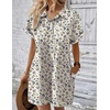 Zeagoo Womens Cotton Shirt Dress Summer Casual Short Sleeve Button Down Beach Cover Up Shirts with Pockets(Floral)