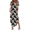 Zeagoo Womens Maxi Summer Dress with Pockets Casual Short Sleeve Sundress Trendy 2026 Curve Hem Long Dress(2602 Boho Leaf)