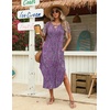 Zeagoo Womens Maxi Summer Dress with Pockets Casual Short Sleeve Sundress Trendy 2026 Curve Hem Long Dress(Printed-022)