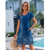 Zeagoo Womens Summer A-Line Dress with Pockets Mini Short Sleeve Dresses Flowy Beach Swing Dress 2026 Vacation Travel(A02-mz845)