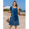 Zeagoo Womens Summer A-Line Dress with Pockets Mini Short Sleeve Dresses Flowy Beach Swing Dress 2026 Vacation Travel(A02-mz845)