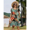 Zeagoo Womens Summer A-Line Dress with Pockets Mini Short Sleeve Dresses Flowy Beach Swing Dress 2026 Vacation Travel(A03-pa116)