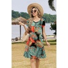 Zeagoo Womens Summer A-Line Dress with Pockets Mini Short Sleeve Dresses Flowy Beach Swing Dress 2026 Vacation Travel(A03-pa116)
