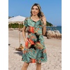 Zeagoo Womens Summer A-Line Dress with Pockets Mini Short Sleeve Dresses Flowy Beach Swing Dress 2026 Vacation Travel(A03-pa116)