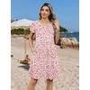 Zeagoo Womens Summer A-Line Dress with Pockets Mini Short Sleeve Dresses Flowy Beach Swing Dress 2026 Vacation Travel(An617)